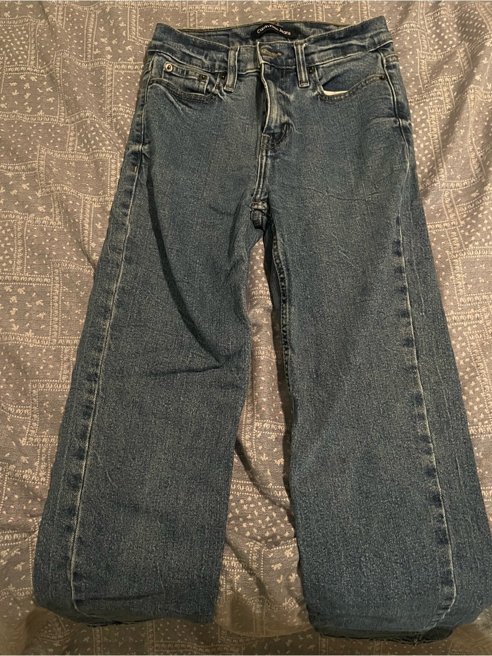 Calvin Klein Jeans High-Rise Wide Leg Dark Blue Denim